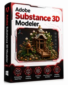 Adobe Substance 3D Modeler Interface Adobe Substance 3D Modeler interface showing VR and desktop sculpting modes