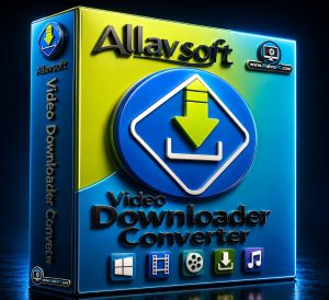 Allavsoft Video Downloader Converter interface showing paste URL and resolution selection
