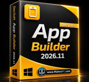 DecSoft App Builder IDE interface DecSoft App Builder 2026.12 visual IDE with Monaco editor and Cordova settings