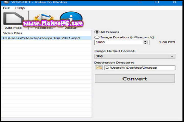 VovSoft Video to Photos : Version 1.6.0 New Software Free